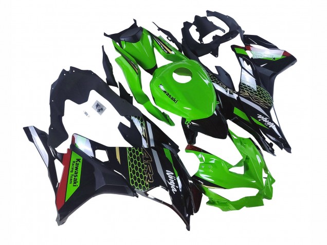 Lojas Carenagens Moto Kawasaki ZX25R ZX-25R 2019-2025 - Verde Preto Vermelho Honeycomb
