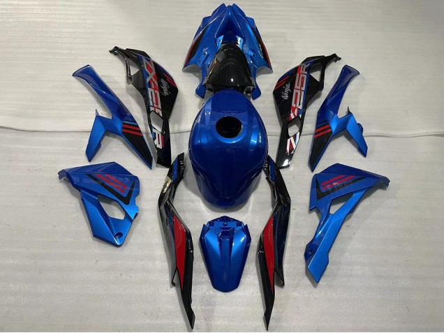 Lojas Carenagens Moto Kawasaki ZX25R ZX-25R 2019-2025 - Azul Vermelho Cinzento