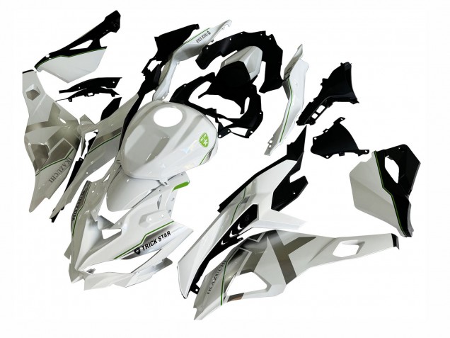 Lojas Carenagens Moto Kawasaki ZX25R ZX-25R 2019-2025 - Branco Prata Verde Preto Trick Star
