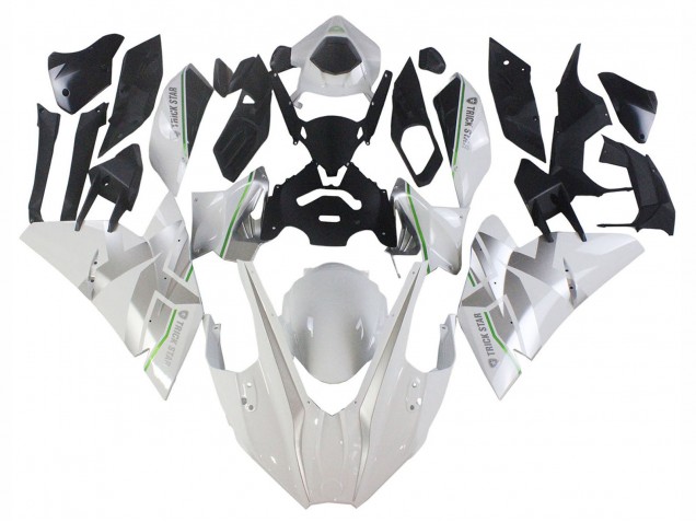 Lojas Carenagens Moto Kawasaki Ninja H2 2015-2022 - Branco Prata Verde
