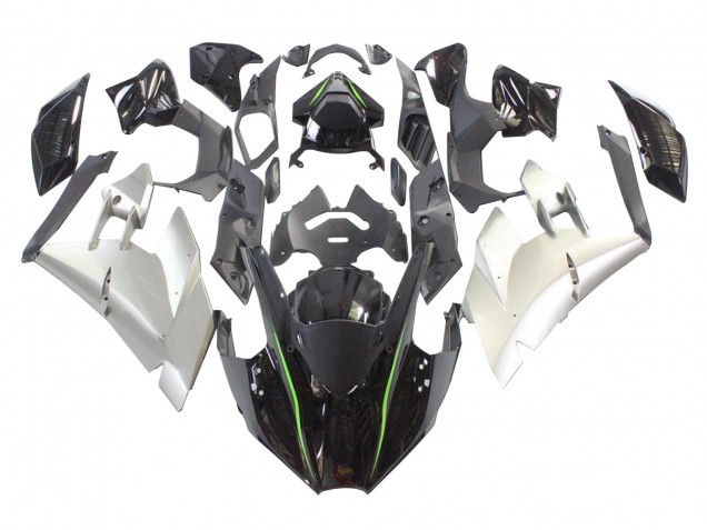 Lojas Carenagens Moto Kawasaki Ninja H2 2015-2022 - Preto Prata Verde