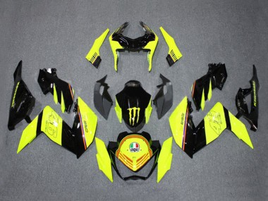 Lojas Carenagens Moto Kawasaki Z250/Z300 2015-2016 - Amarelo Preto Brilhante Monstro