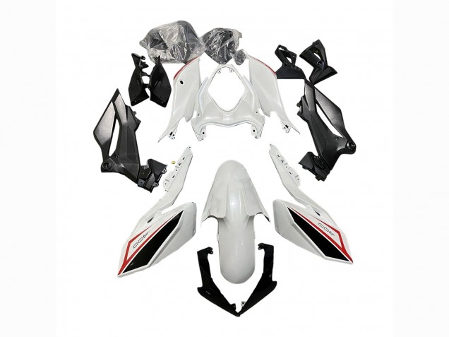 Lojas Carenagens Moto Kawasaki Z400 2018-2024 - Branco Vermelho Preto