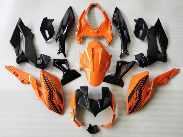 Lojas Carenagens Moto Kawasaki Z400 2018-2024 - Laranja Preto Brilhante