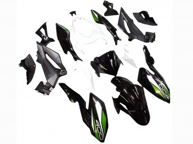 Lojas Carenagens Moto Kawasaki Z400 2018-2024 - Branco Preto Brilhante Verde