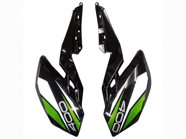 Lojas Carenagens Moto Kawasaki Z400 2018-2024 - Branco Preto Brilhante Verde