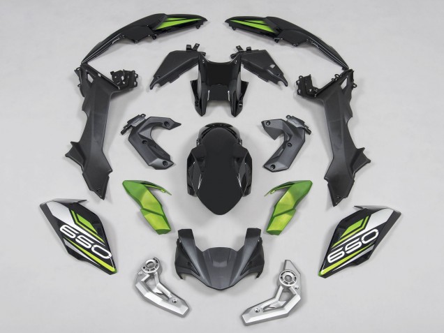 Lojas Carenagens Moto Kawasaki Ninja Z650 2017-2019 - Preto Verde Prata
