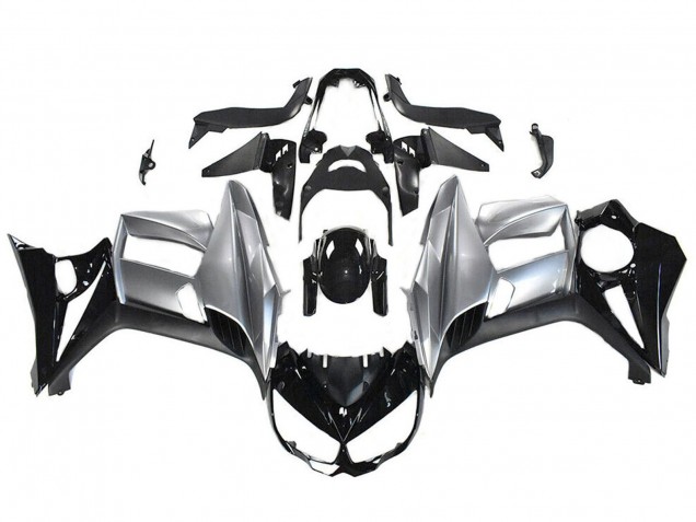 Lojas Carenagens Moto Kawasaki Z1000SX 2010-2016 - Preto Brilhante Prata