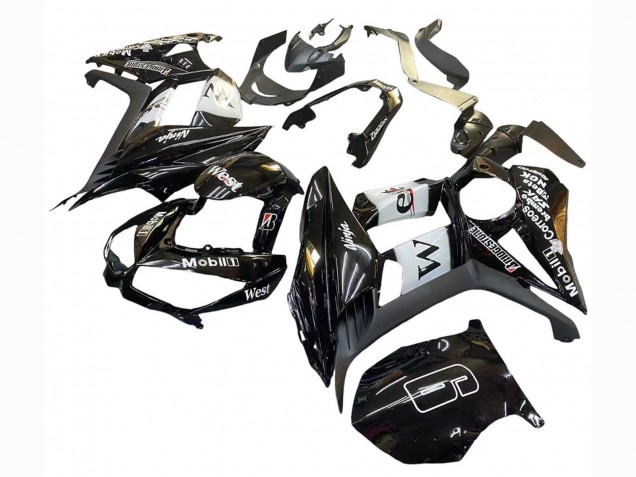 Lojas Carenagens Moto Kawasaki Z1000SX 2010-2016 - Preto Brilhante Ouro Branco Mobil West