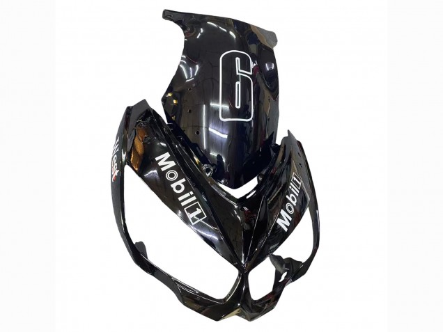 Lojas Carenagens Moto Kawasaki Z1000SX 2010-2016 - Preto Brilhante Ouro Branco Mobil West