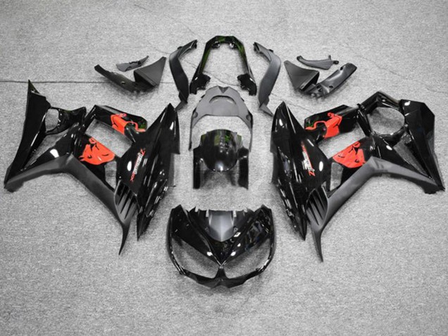 Lojas Carenagens Moto Kawasaki Z1000SX 2010-2016 - Preto Brilhante Preto Fosco Red Bull