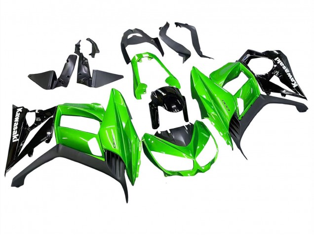 Lojas Carenagens Moto Kawasaki Z1000SX 2010-2016 - Preto Brilhante Preto Fosco Verde
