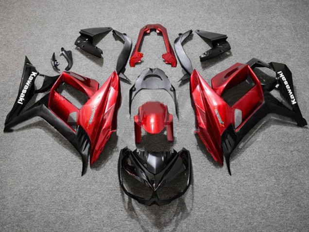 Lojas Carenagens Moto Kawasaki Z1000SX 2010-2016 - Vermelho Preto Brilhante