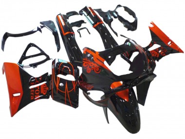Lojas Carenagens Moto Kawasaki ZZR400 1993-2007 - Preto Brilhante Vermelho Corona Extra