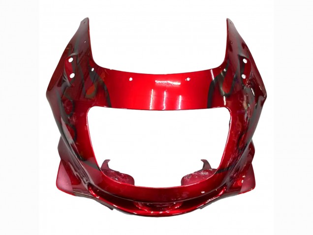 Lojas Carenagens Moto Kawasaki ZZR600 1998-2003 - Vermelho Preto Chama