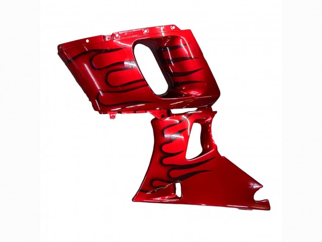 Lojas Carenagens Moto Kawasaki ZZR600 1998-2003 - Vermelho Preto Chama