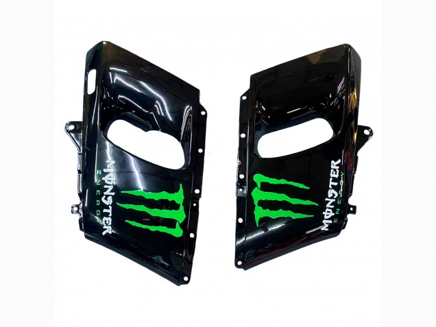 Lojas Carenagens Moto Kawasaki ZZR600 1998-2003 - Verde Preto Monstro Elf