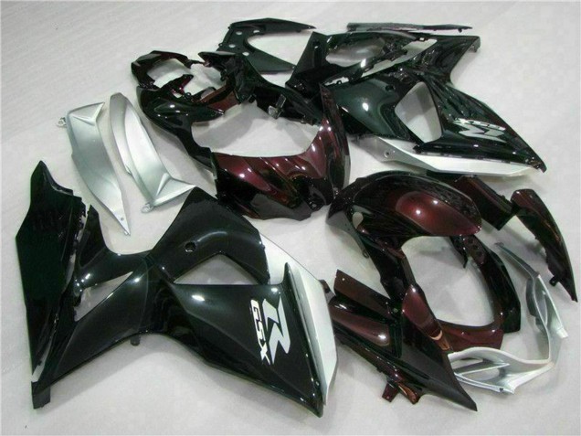 Lojas Carenagens Moto Suzuki GSXR 1000 2009-2016 - Preto Brilhante Prata Branco