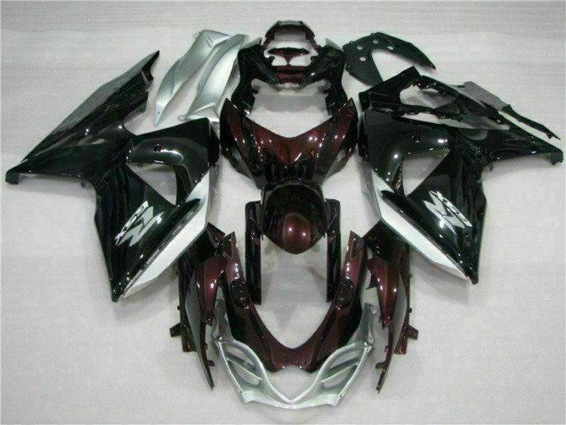 Lojas Carenagens Moto Suzuki GSXR 1000 2009-2016 - Preto Brilhante Prata Branco