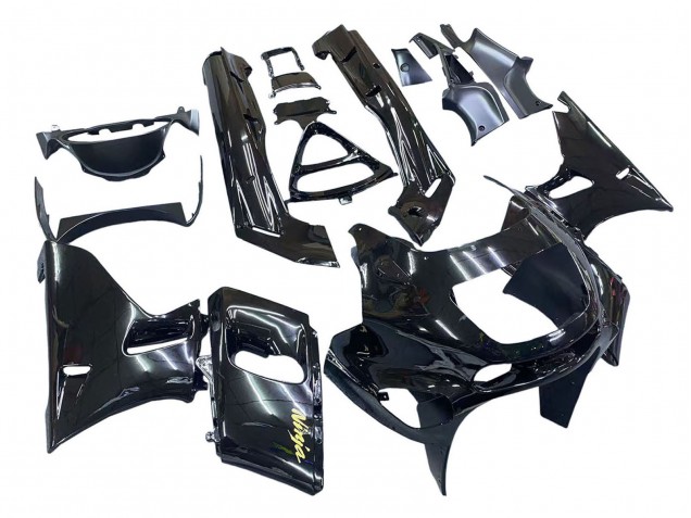 Lojas Carenagens Moto Kawasaki ZZR600 1998-2003 - Preto Brilhante Ouro Ninja