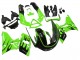 Lojas Carenagens Moto Kawasaki ZZR600 1998-2003 - Verde Preto Brilhante Chama