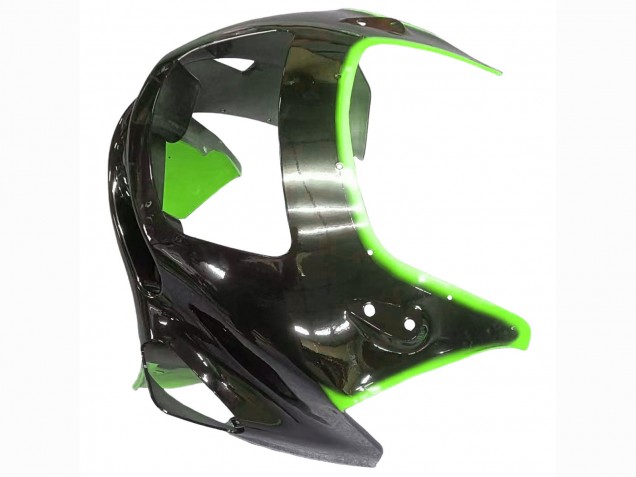 Lojas Carenagens Moto Kawasaki ZZR600 1998-2003 - Verde Preto Brilhante Chama