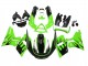 Lojas Carenagens Moto Kawasaki ZZR600 1998-2003 - Verde Preto Brilhante Chama