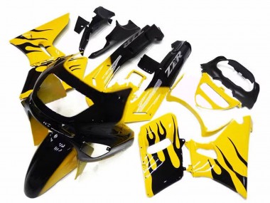 Lojas Carenagens Moto Kawasaki ZZR600 1998-2003 - Amarelo Preto Chama