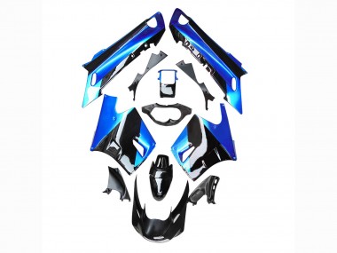 Lojas Carenagem Moto Kawasaki ZZR1100 1990-1992 - Azul Preto Brilhante