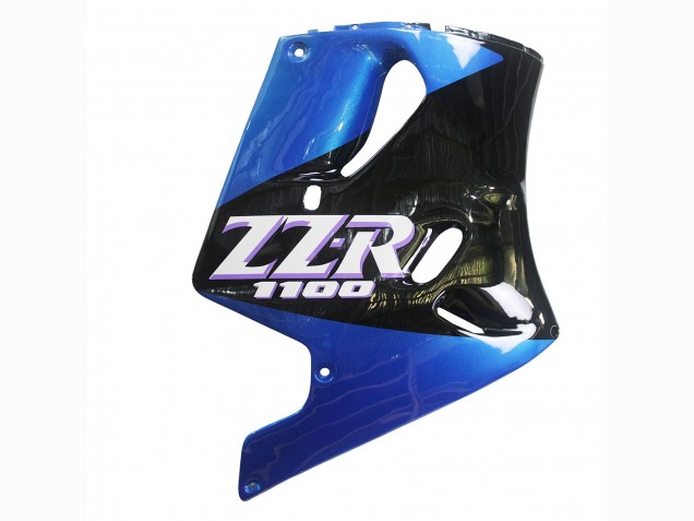 Lojas Carenagens Moto Kawasaki ZZR1100 1990-1992 - Azul Preto Brilhante