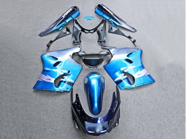 Lojas Carenagens Moto Kawasaki ZZR1100 1993-2003 - Azul Brilhante Cinzento