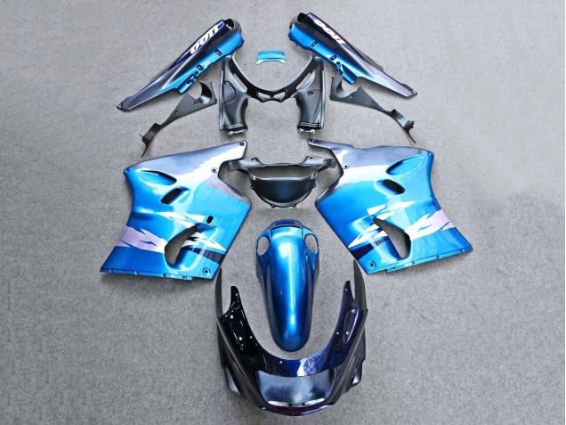 Lojas Carenagens Moto Kawasaki ZZR1100 1993-2003 - Azul Brilhante Cinzento