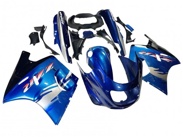 Lojas Carenagens Moto Kawasaki ZZR1100 1993-2003 - Azul Prata Preto