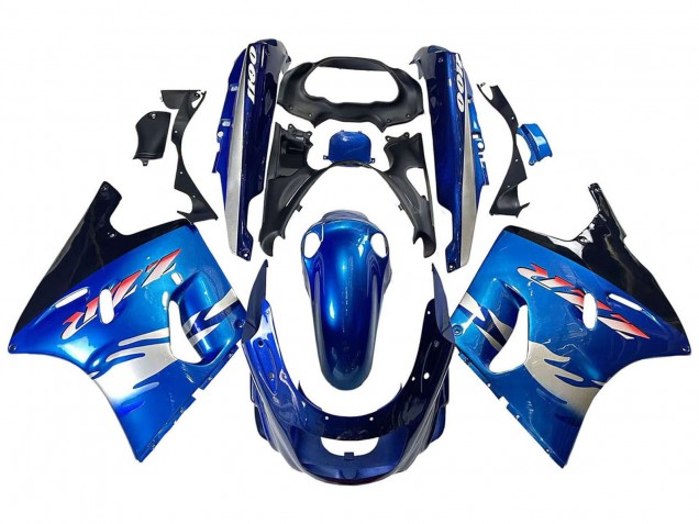 Lojas Carenagens Moto Kawasaki ZZR1100 1993-2003 - Azul Prata Preto