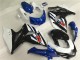 Lojas Kit Carenagem Moto Completa Suzuki GSXR 1000 2009-2016 - Branco Azul Preto