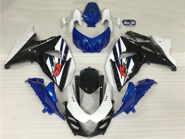 Lojas Kit Carenagem Moto Completa Suzuki GSXR 1000 2009-2016 - Branco Azul Preto