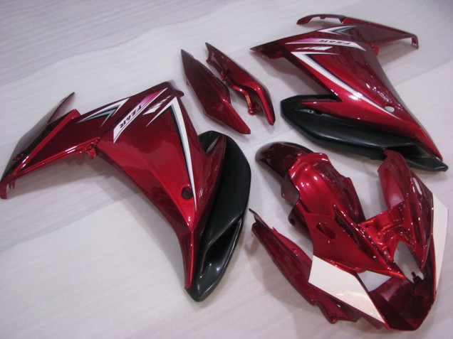 Lojas Carenagens Moto Yamaha FZ6R 2009-2015 - Vermelho Branco Preto