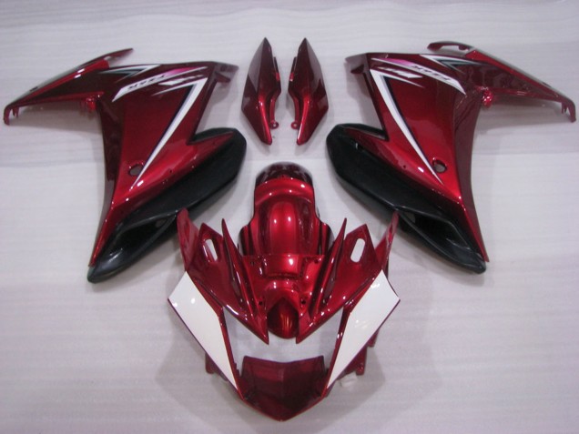 Lojas Carenagens Moto Yamaha FZ6R 2009-2015 - Vermelho Branco Preto