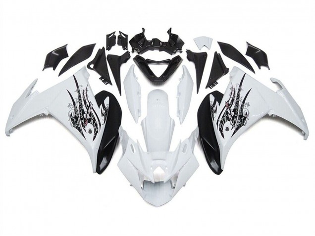 Lojas Carenagens Moto Yamaha FZ6R 2009-2015 - Branco Preto