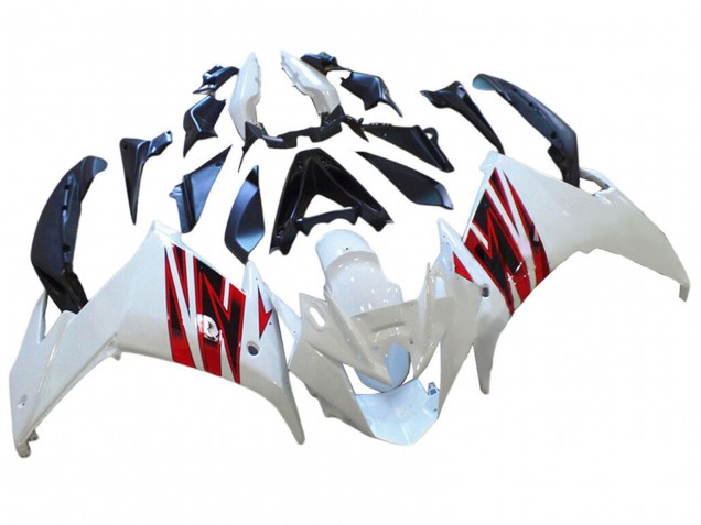 Lojas Carenagens Moto Yamaha FZ6R 2009-2015 - Branco Vermelho