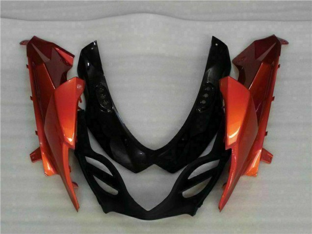 Lojas Carenagens Moto Suzuki GSXR 1000 2009-2016 - Laranja Preto Brilhante