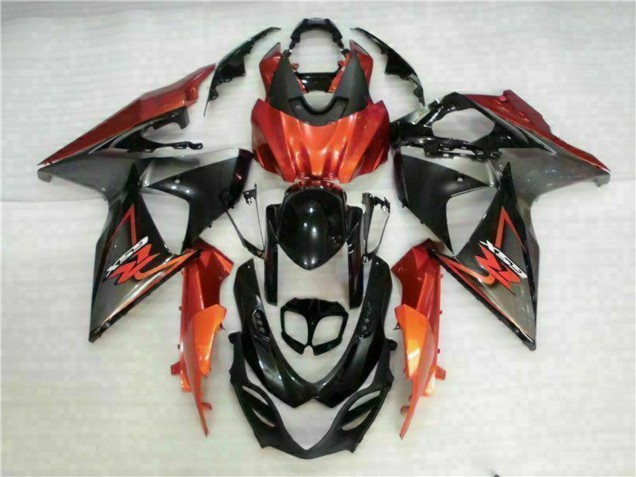 Lojas Carenagens Moto Suzuki GSXR 1000 2009-2016 - Laranja Preto Brilhante