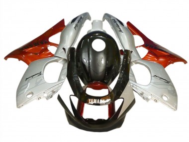 Lojas Carenagens Moto Yamaha YZF600R Thundercat 1996-2007 - Preto Prata Burnt Laranja