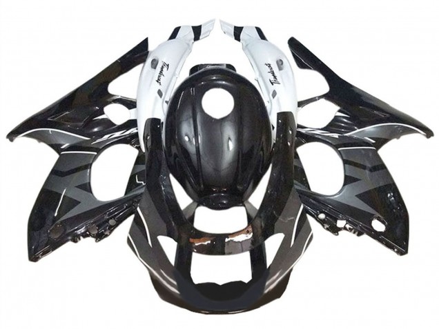 Lojas Carenagens Moto Yamaha YZF600R Thundercat 1996-2007 - Preto Brilhante Cinzento Branco
