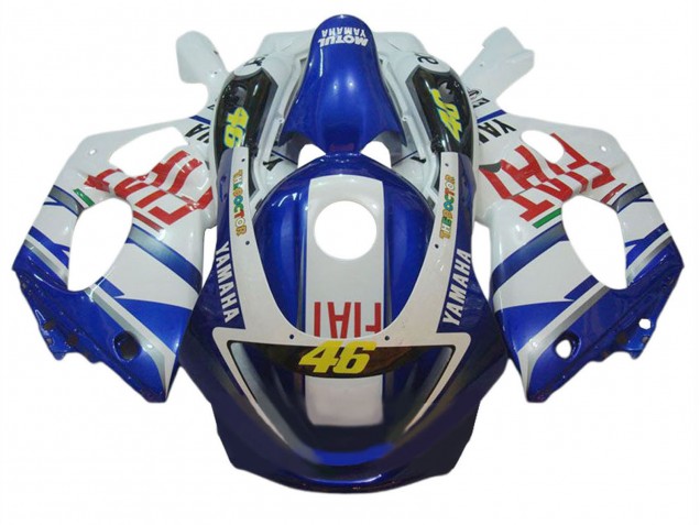 Lojas Carenagens Moto Yamaha YZF600R Thundercat 1996-2007 - Branco Azul Vermelho Fiat 46