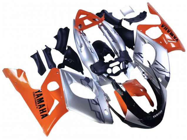Lojas Carenagens Moto Yamaha YZF600R Thundercat 1996-2007 - Laranja Cinzento Preto Brilhante