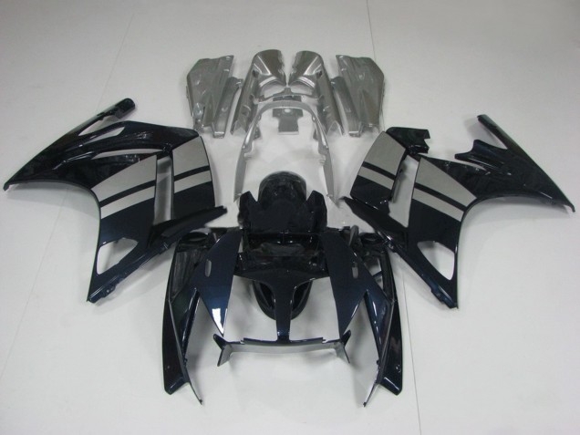 Lojas Carenagens Moto Yamaha FJR1300 2001-2006 - Preto Brilhante Prata