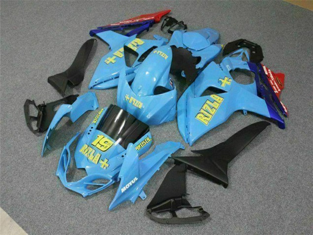 Lojas Carenagens Moto Suzuki GSXR 1000 2009-2016 - Azul Amarelo Rizla 19 Vermelho