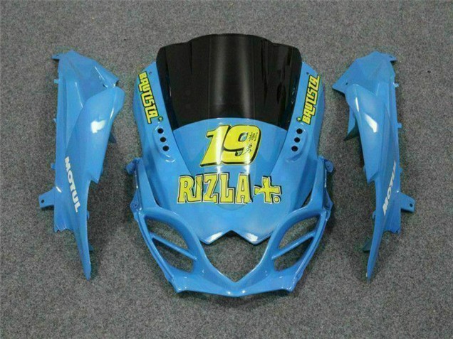 Lojas Carenagens Moto Suzuki GSXR 1000 2009-2016 - Azul Amarelo Rizla 19 Vermelho