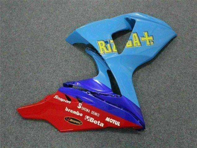 Lojas Carenagens Moto Suzuki GSXR 1000 2009-2016 - Azul Amarelo Rizla 19 Vermelho